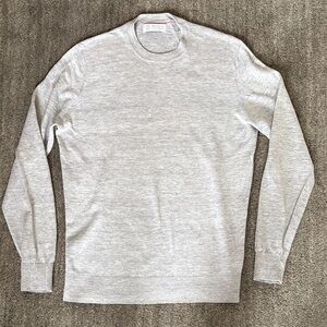 Brunello Cucinelli light grey heather sweater